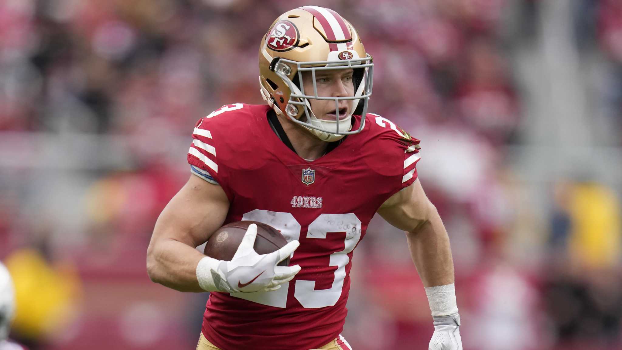 Christian McCaffrey fantasy football, DFS outlook: What to do with the  49ers RB in 2023 NFL Wild Card round - DraftKings Network