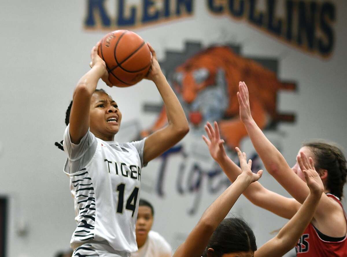 Klein Collins senior guard Linsie Allen has her eyes on a basket Wednesday night.