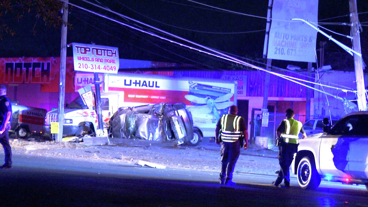 A man is dead after crashing his vehicle into a U-Haul truck and flipping the car onto its side while trying to evade arrest with the Bexar County Sheriff's Office on Thursday, January 12.
