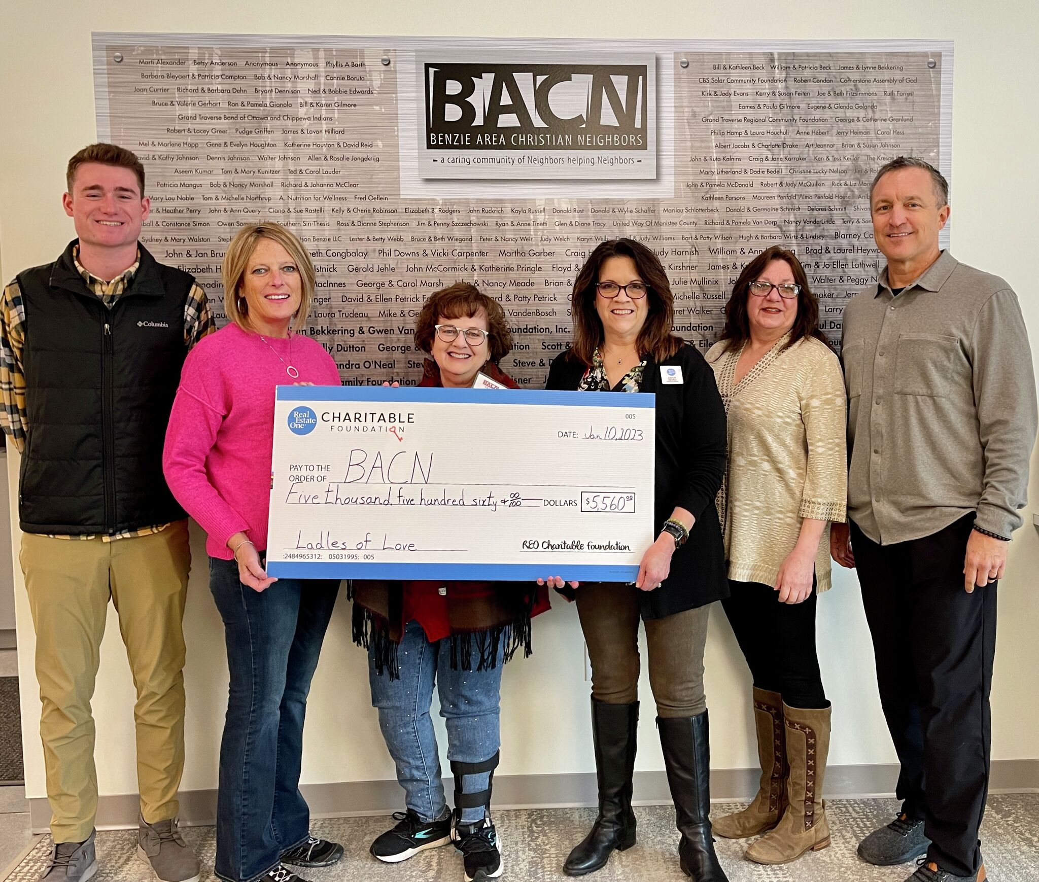 Benzie County's Real Estate One raises 5,560 for Benzie Area Christian