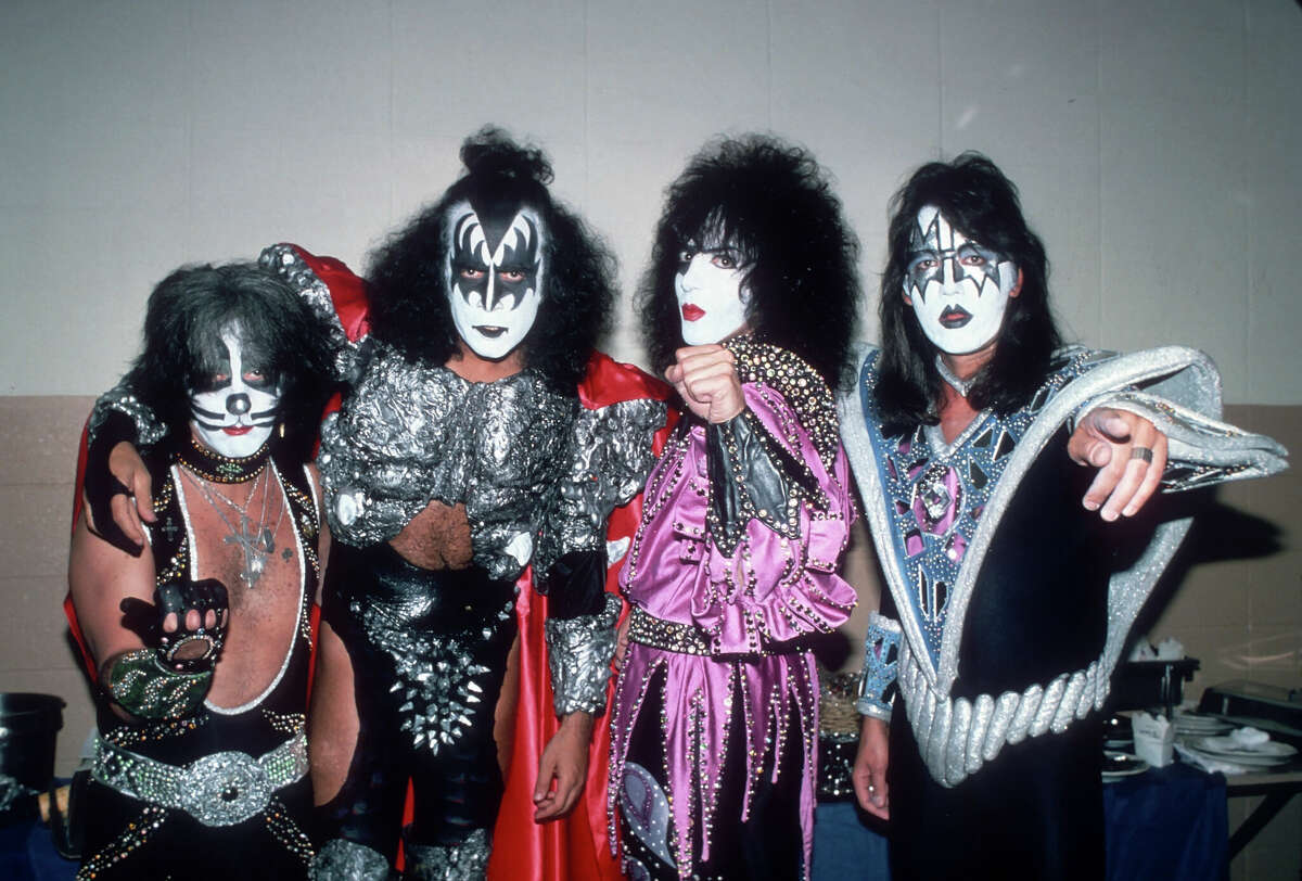 NEW YORK, NY- CIRCA 1979: Peter Criss, Gene Simmons, Paul Stanley, and Ace Frehley of Kiss at 'Kiss Concert' on July 25, 1979 at Madison Square Garden in New York City, New York. (Photo by Robin Platzer/IMAGES/Getty Images)