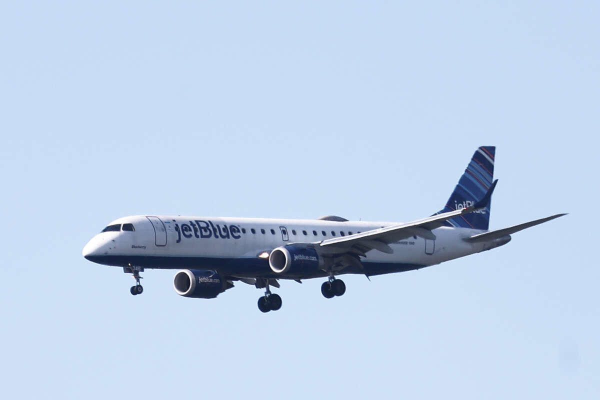 A JetBlue fight over Washington, D.C., in October 2022.