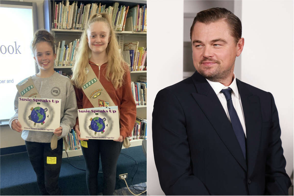 Two Fairfield Girl Scouts, Teagan Weber and Ayla Eiykan, look to publish a book they wrote about climate change featured in a Leonardo DiCaprio tweet.