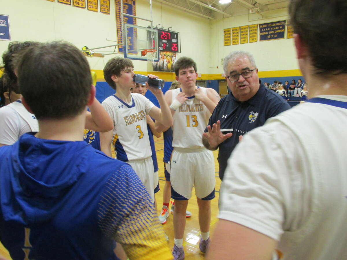 Gilbert Coach Mark Douglass played the right cards for a great first half before Wamogo came back for an overtime win at The Gilbert School Thursday night.