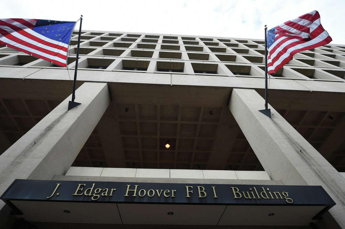 The exterior of FBI headquarters.