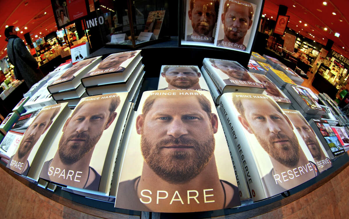 Copies of the new book by Prince Harry called "Spare" are displayed at a book store in Berlin, Germany, Tuesday, Jan. 10, 2023.