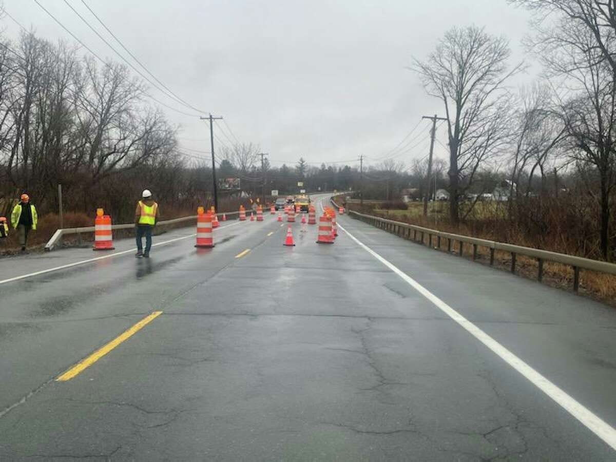 Route 7 stays closed as repairs start on collapsed culvert