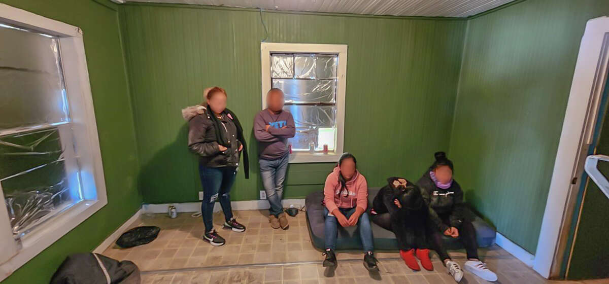 Laredo law enforcement agencies discovered a stash house with illegal contraband and six individuals in the country illegally on Thursday, Jan. 12, 2023.
