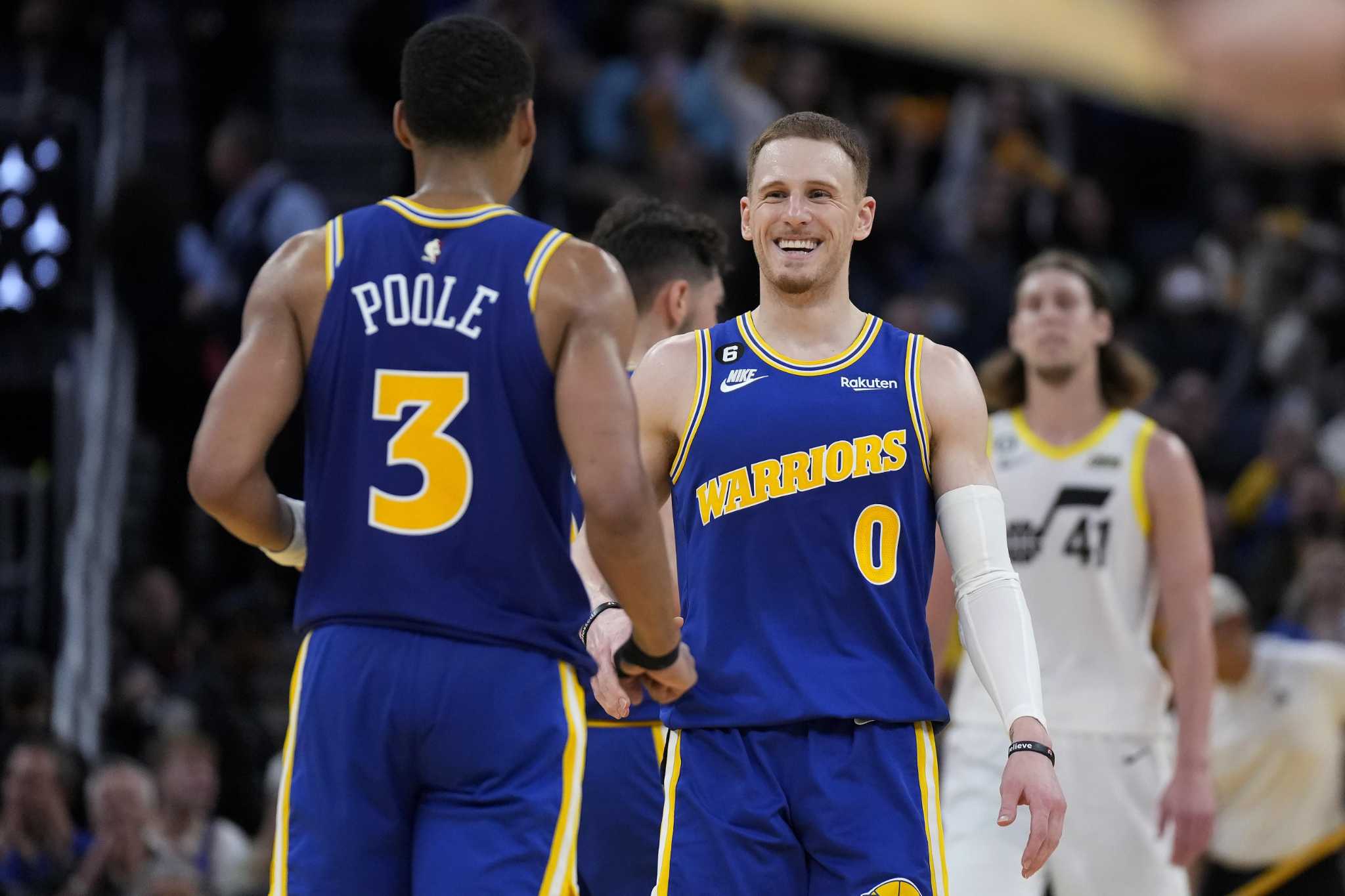 Donte DiVincenzo, Warriors shoot their way to the cusp of playoffs - The  Athletic