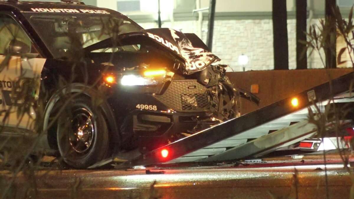 Houston Police Officer Crashes Cruiser Into Sleeping, Possibly Drunk Driver