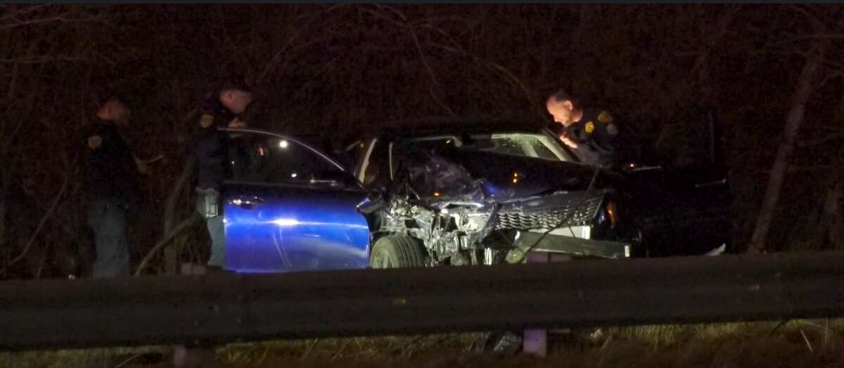 Two crashes involving four vehicles took place right after one another early Saturday morning on North Loop East freeway.