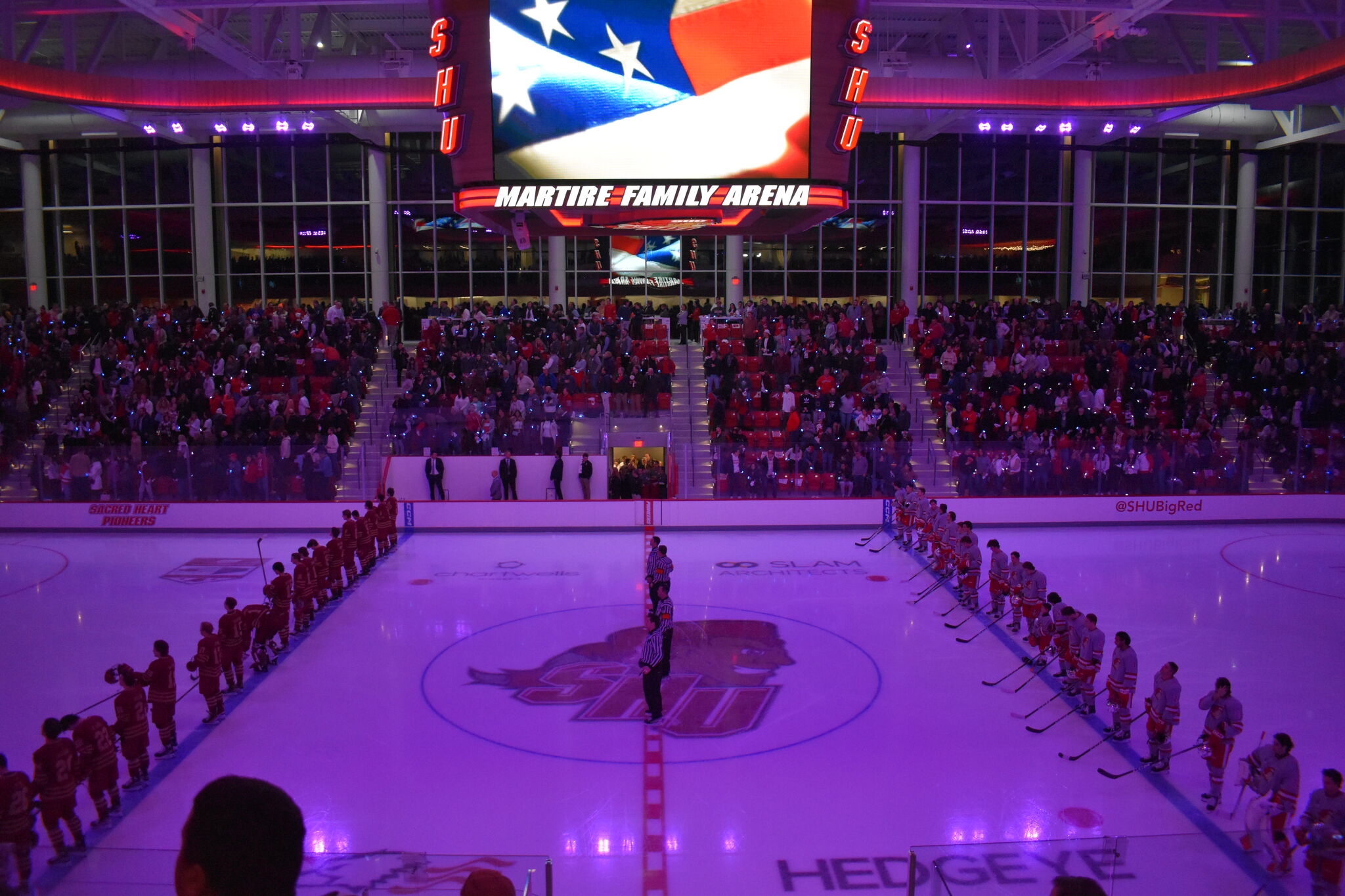 Sacred Heart hockey opens Martire Family Arena with sellout crowd