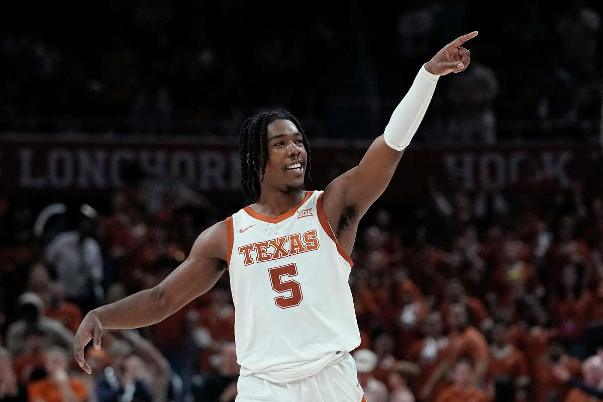 Guard Marcus Carr leads 10th-ranked Texas in scoring (17.5 points per game), assists (4.3), steals (1.6) and 3-pointers (2.7).  