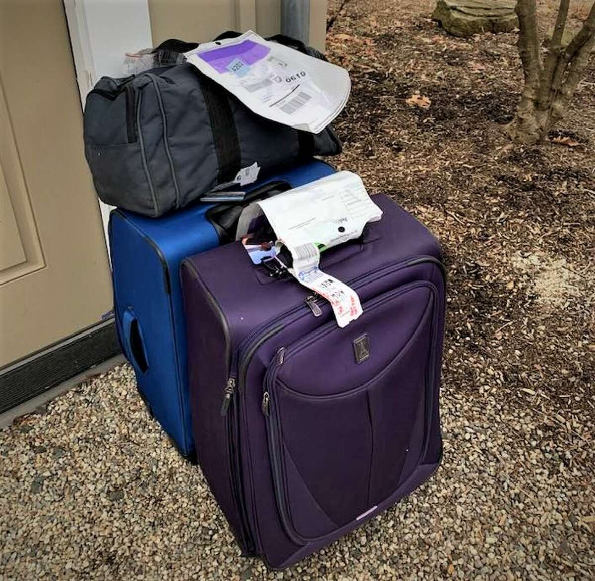 Karen Dugan of Glastonbury was able to track her lost luggage's travels across America, thanks to Apple AirTags. 