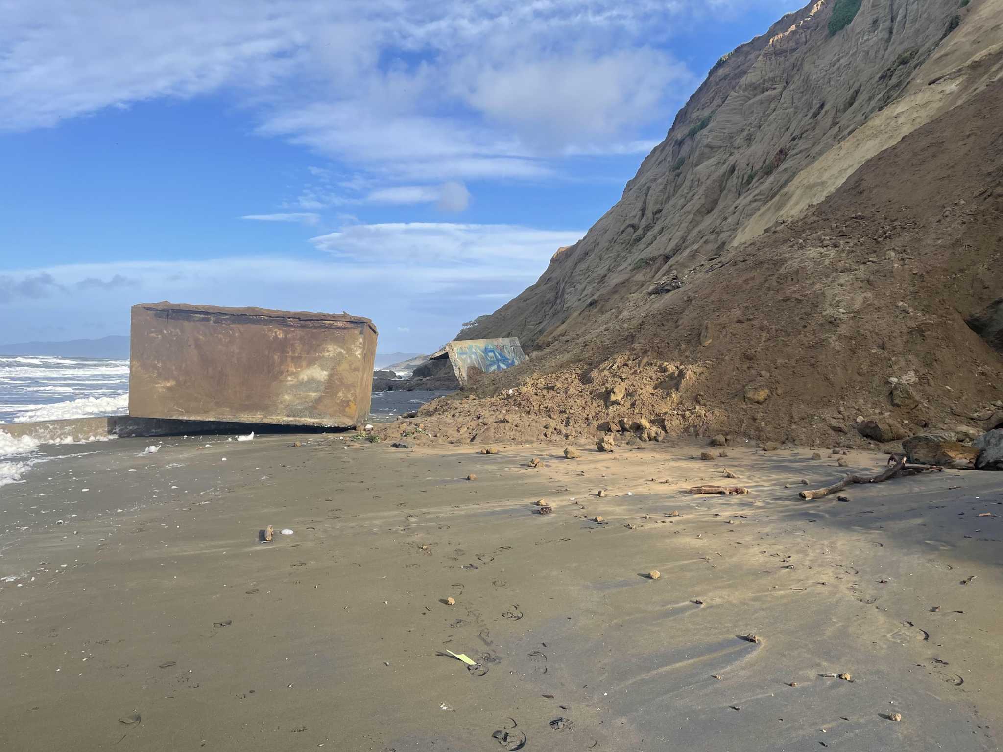 Fort Funston visitors beware A World War II era structure fell off a