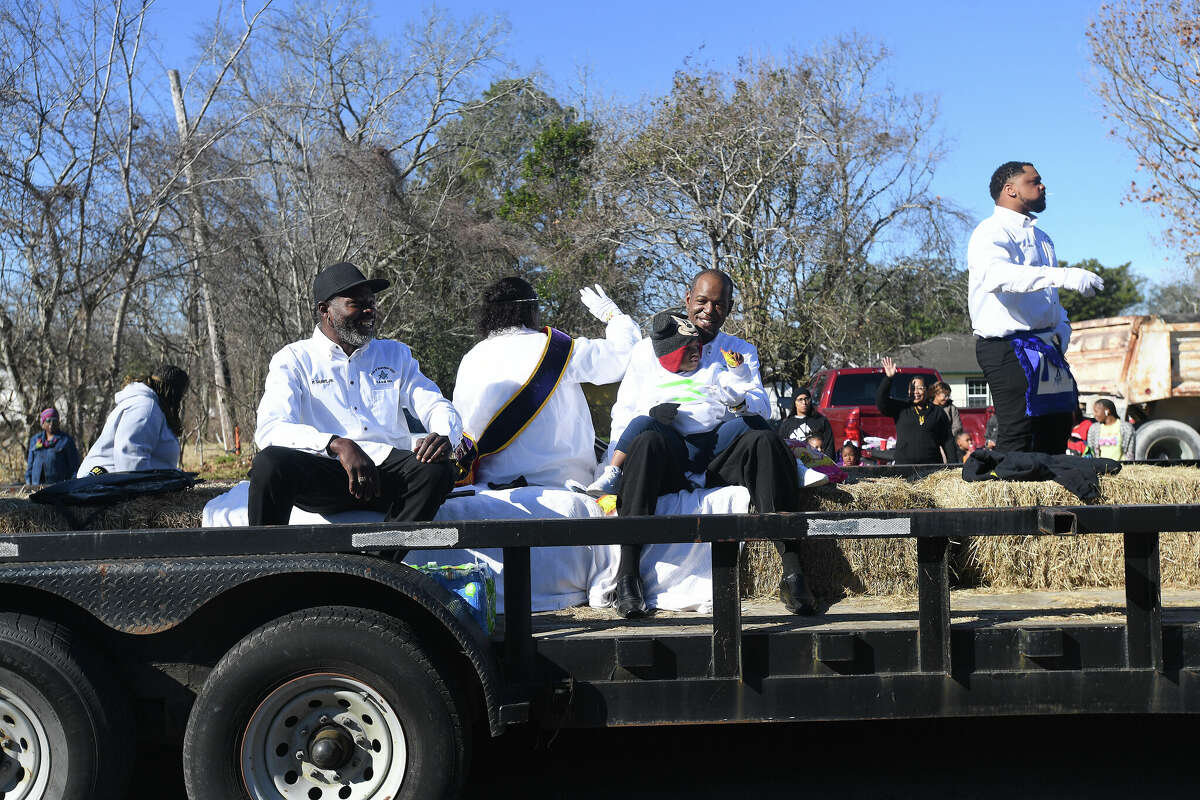 A crowd lines the route as the Martin Luther King, Jr., parade makes its way up Highland Avenue Saturday. Photo made Saturday, January 14, 2023 Kim Brent/Beaumont Enterprise