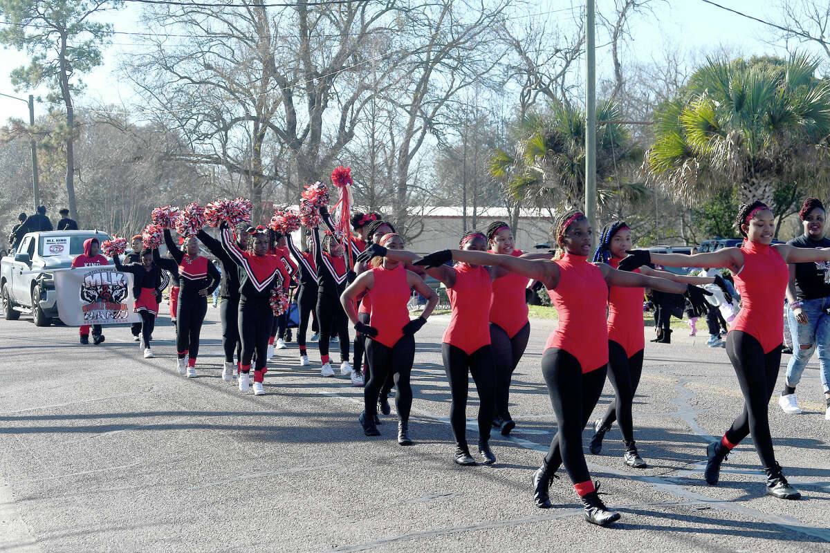 A crowd lines the route as the Martin Luther King, Jr., parade makes its way up Highland Avenue Saturday. Photo made Saturday, January 14, 2023 Kim Brent/Beaumont Enterprise