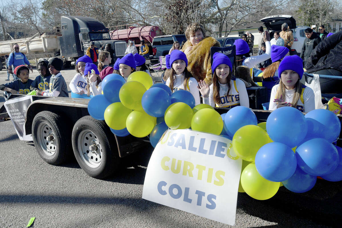 A crowd lines the route as the Martin Luther King, Jr., parade makes its way up Highland Avenue Saturday. Photo made Saturday, January 14, 2023 Kim Brent/Beaumont Enterprise