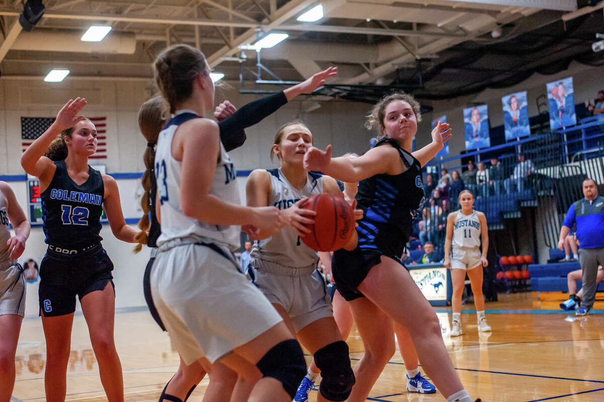 PHOTOS: Meridian High battles Coleman High in girls basketball