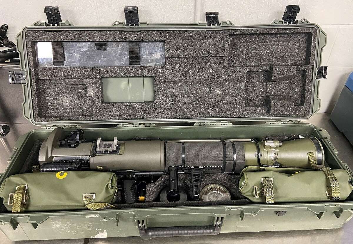TSA found this massive, 84mm caliber weapon in luggage at the San Antonio International Airport Monday.