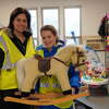 Mother and Daughter Melissa and Catherine Boyce showed off a rocking horse that is available at the new Swap Shop at the New Canaan Transfer Station.
