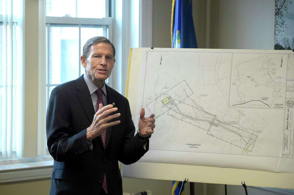 U.S. Senator Richard Blumenthal announced $2.24 million in federal funding for two critical wastewater treatment projects in Bethel. The funds will be utilized to construct a water treatment facility to provide safe drinking water for town residents and to install a modern Supervisory Control and Data Acquisition System (SCADA) to improve controls to the water and sewage system. Bethel Municipal Center, Bethel, Conn. Tuesday, January 17, 2023.