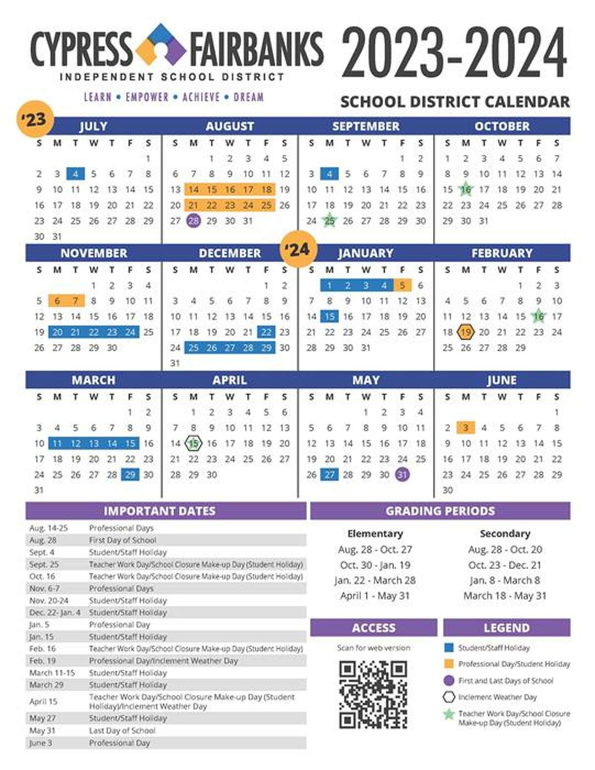 CFISD Approves 2023 2024 Calendar With School Starting Aug 28