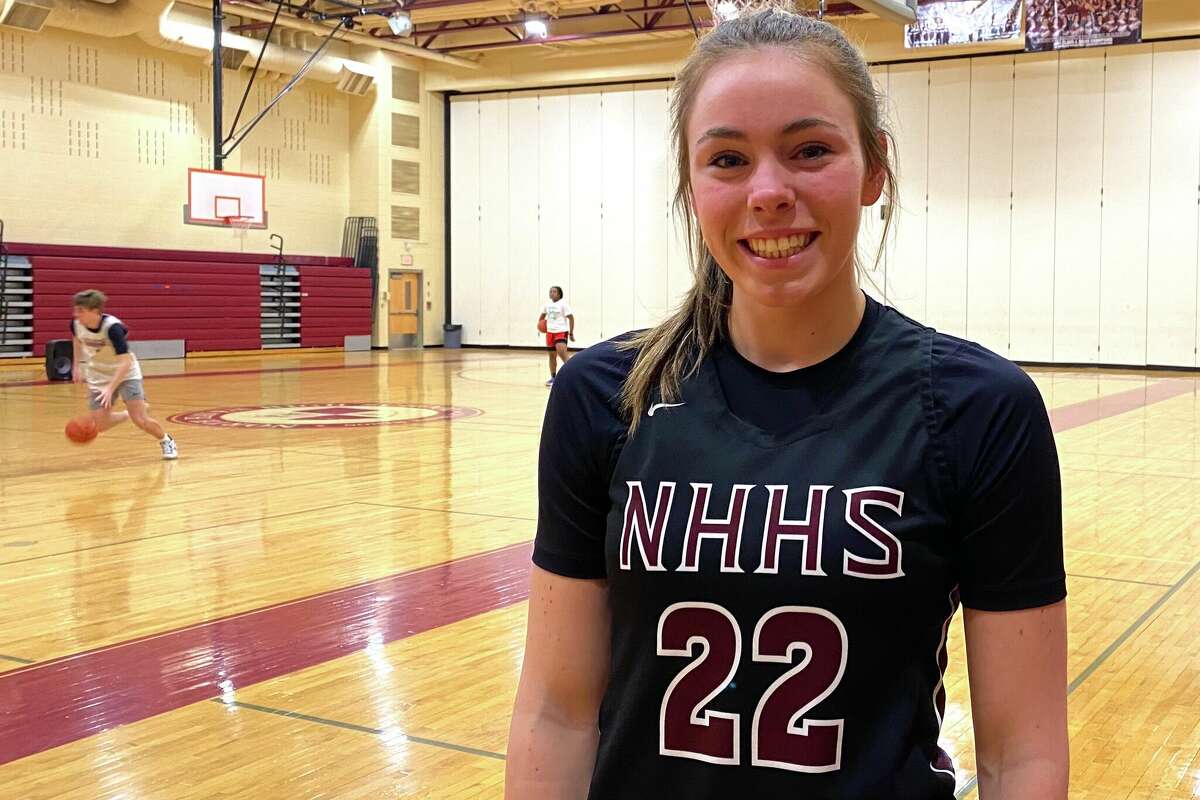 North Haven basketball player Julia Ball at the school Jan. 13, 2022.