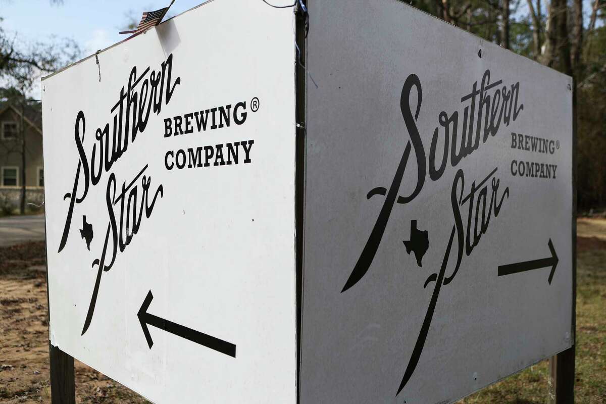 A sign marks the entrance to Southern Star Brewery, Tuesday, Jan. 17, 2023, in Conroe. The Conroe brewery has been inundated with harassment and threats after announcing on Jan. 13 it would no longer host Conroe-based Defiance Press & Publishing’s “rally against censorship” featuring Kyle Rittenhouse. Rittenhouse, the 20-year-old Illinois native was acquitted of criminal charges in the fatal shooting of two men during a 2020 Wisconsin protest
