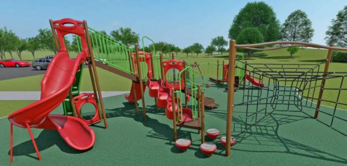 A conceptual image of the proposed universally accessible playground at Orchard Beach State Park.