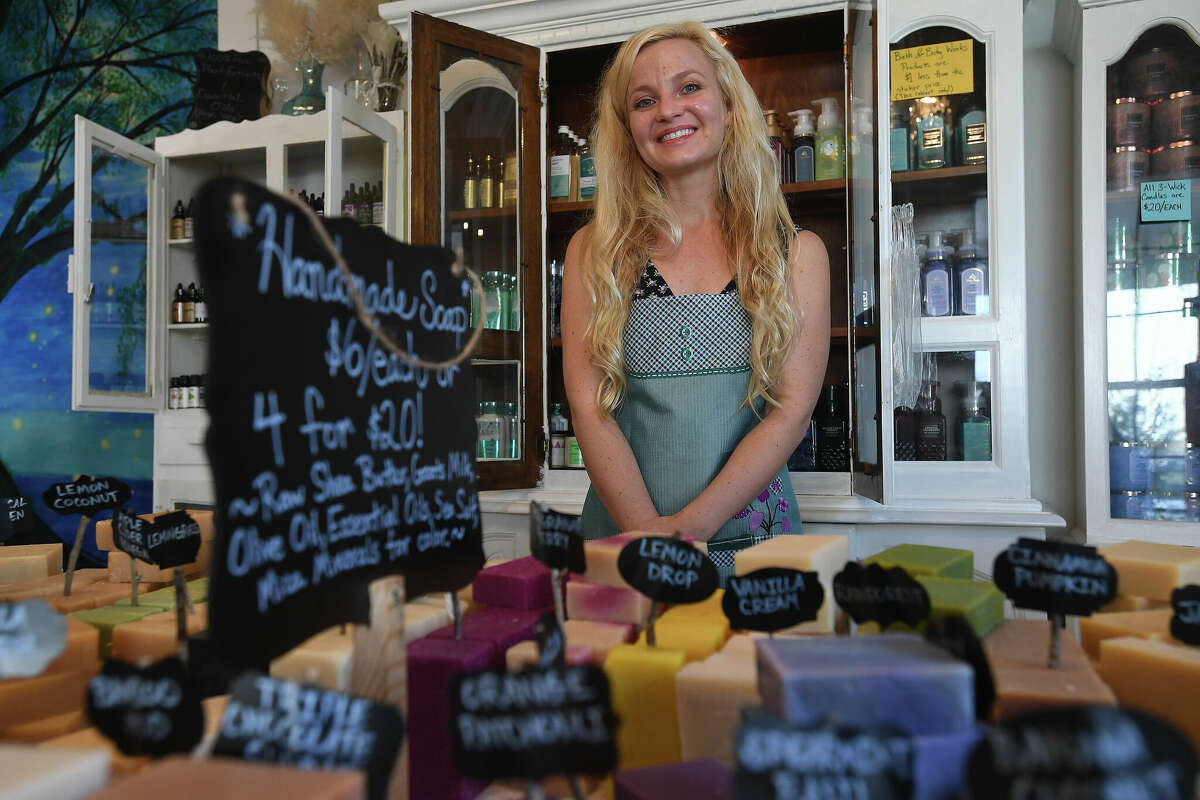My Little Mercantile, a botanical boutique featuring a variety of hand-made all-natural products by owner Alyssa Rutty and a line of organic tea blends. Photo made Wednesday, January 11, 2023 Kim Brent/Beaumont Enterprise