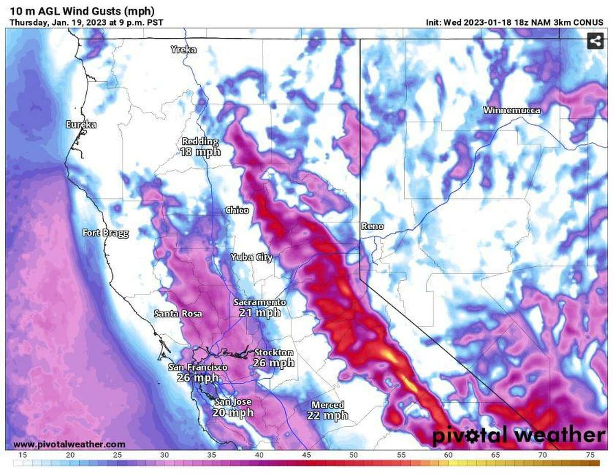 North winds pick up on Thursday evening and last until early Friday morning.