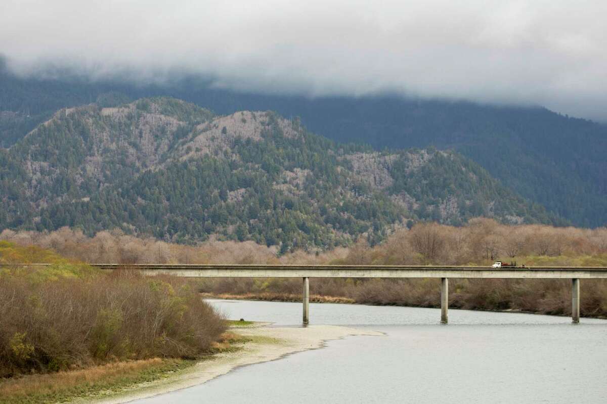 Highway 101 stretches over the Klamath River in Klamath (Del Norte County) last March. The county is now almost fully out of drought.