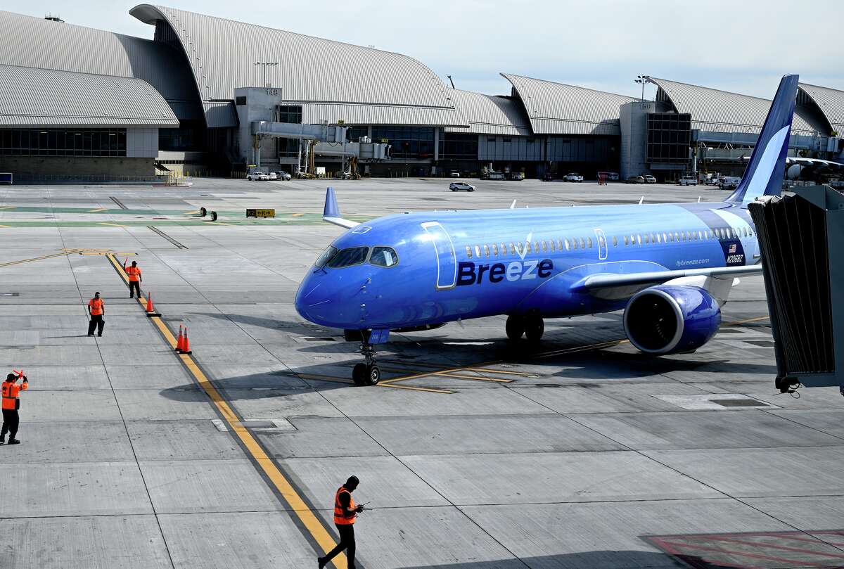Breeze's inaugural flight from LAX to New York's Westchester County was on Nov. 2, 2022.