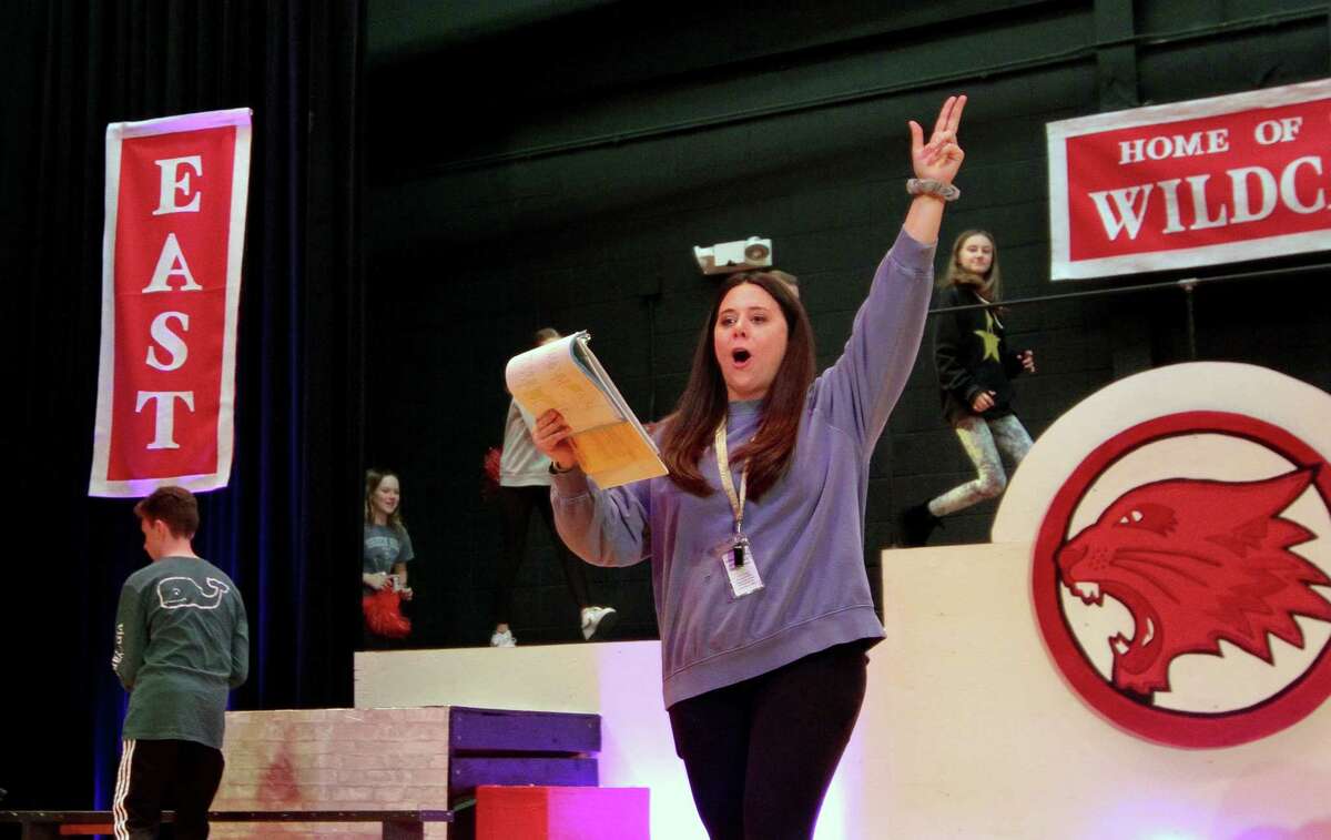 Producer and Technical Director Jennifer Badiro directs Eastern Middle School students during rehearsals for Disney High School Musical scheduled for Thursday, January 19, 2023, in the school auditorium in Greenwich, Connecticut. The show he will be on Thursday February 2nd. 4:30 p.m. Admission is $10. Other performances will take place on Friday, February 3rd at 7:30pm and He on Saturday, February 4th at 4:30pm. Admission to these two shows is $20. Tickets are available at www.easternmiddleschool.ludus.com/index.php.