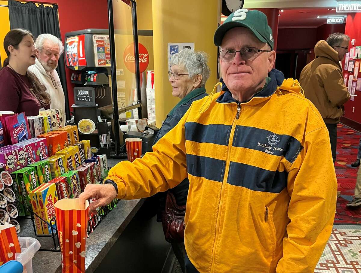 Popcorn and a Movie for January was a big hit. Once a month the senior center hosts a day at the movies, at the Vogue Theatre in Manistee.