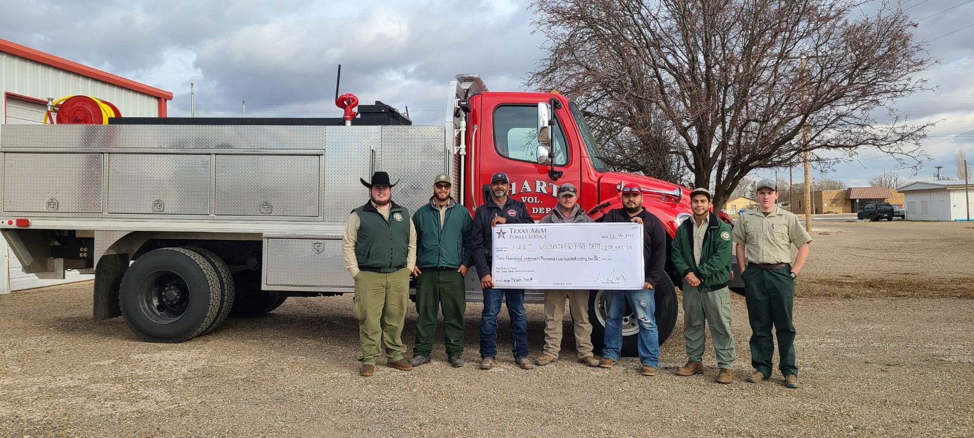 Hart Volunteer Fire Department receives grant for new brush truck