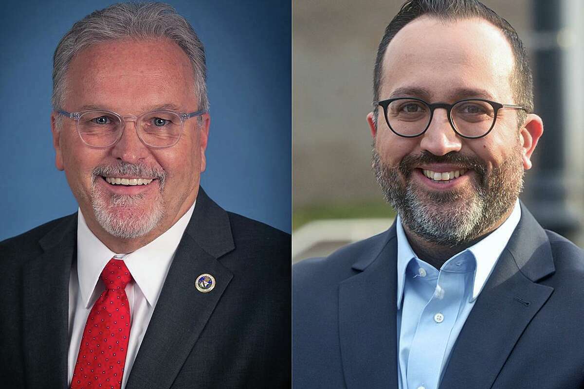 Danbury GOP mayor Dean Esposito, left, and Democratic challenger Roberto Alves. 