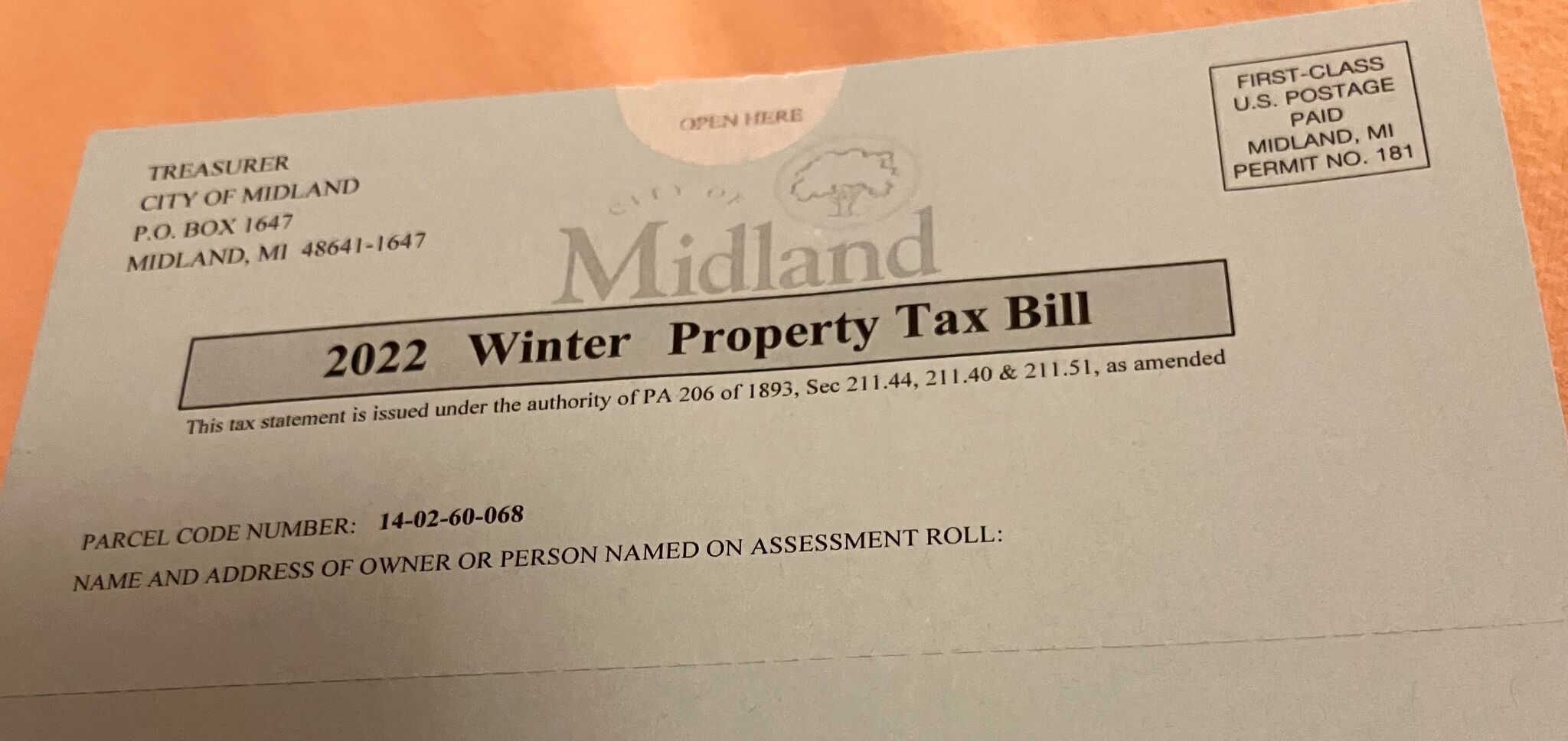 Midland winter tax bills to be mailed Dec. 1; due by Feb. 14