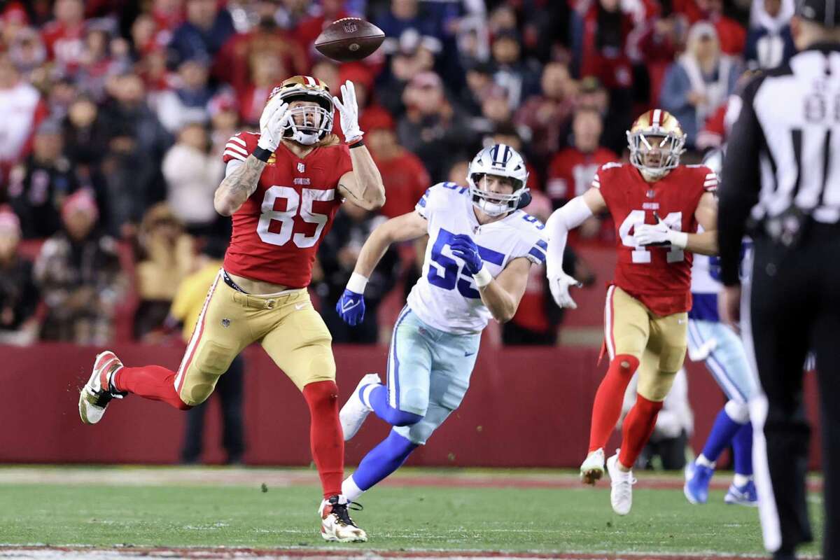 George Kittle pulls off circus catch to lead 49ers past Cowboys, set up  Eagles clash