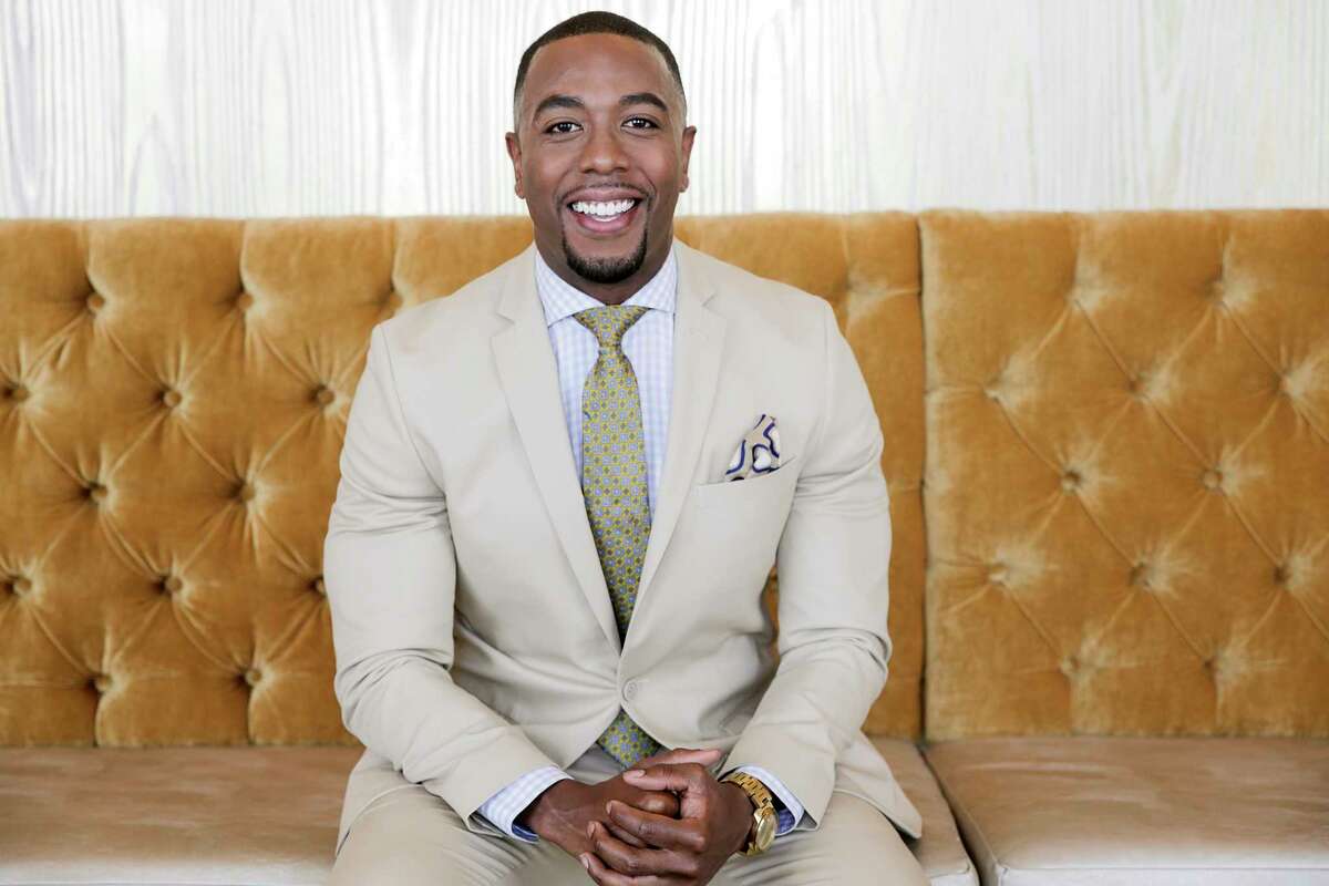 ABC13 anchor Chauncy Glover, poses for photos in his downtown Houston apartment complex on Thursday, Aug. 2, 2018 in Houston. His Chauncy Glover Project provides mentorships and scholarships for black teens. His yearlong program culminates with a red-carpet gala and theatrical performance by the boys at Hobby Center on Friday, June 22, 2018