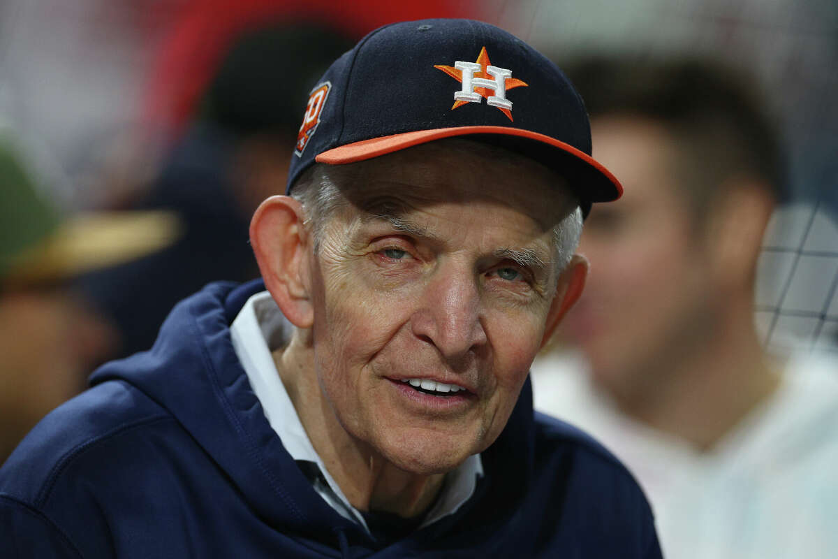 Houston Astros superfan "Mattress Mack" looks on prior to Game Five of the 2022 World Series between the Houston Astros and the Philadelphia Phillies at Citizens Bank Park on November 03, 2022 in Philadelphia, Pennsylvania.