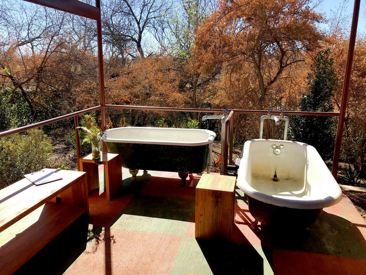 Camp Hot Wells offers two private bathing spaces.