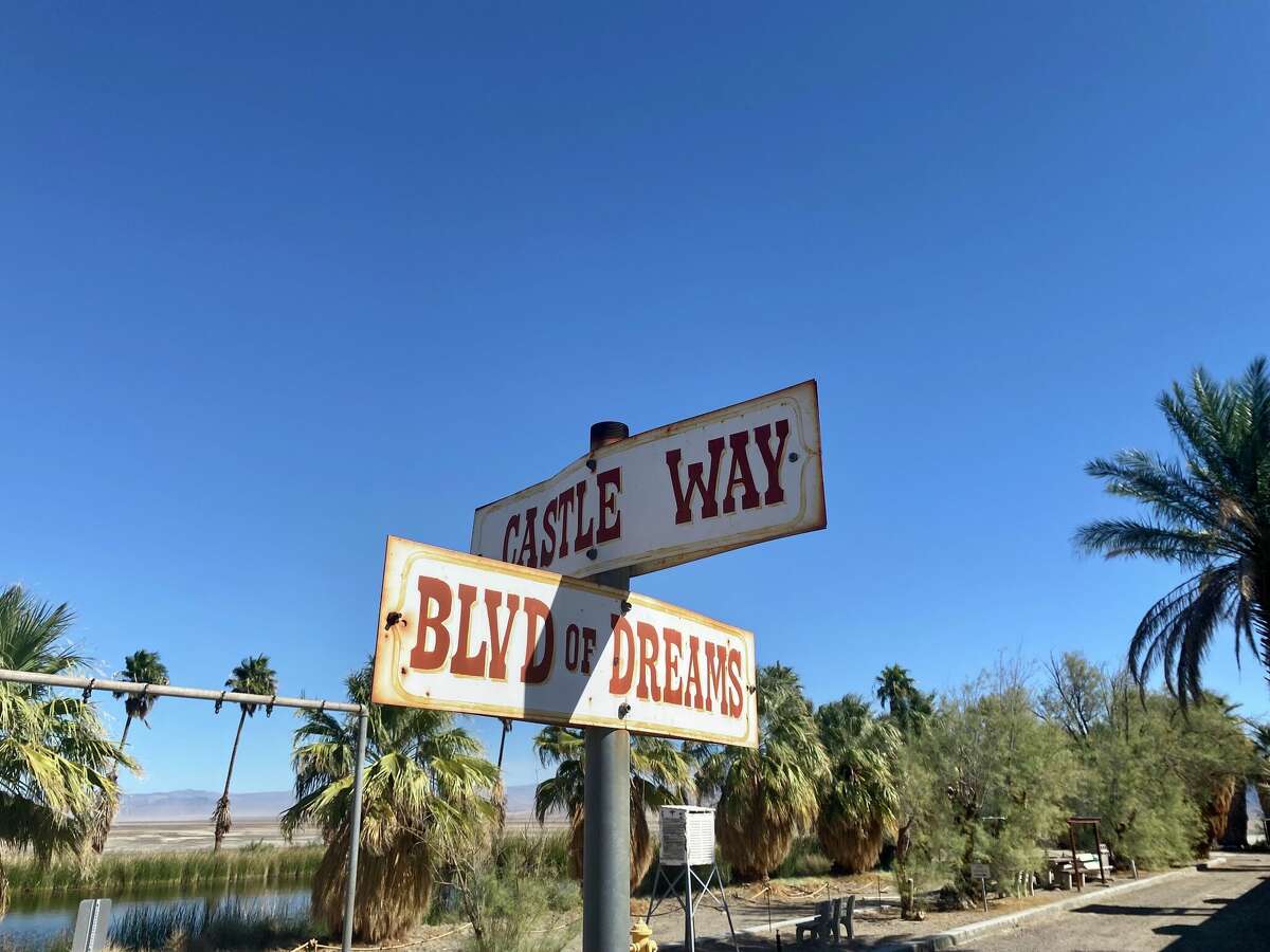 A view of the old Soda Springs health spa in Zzyzx, Calif.