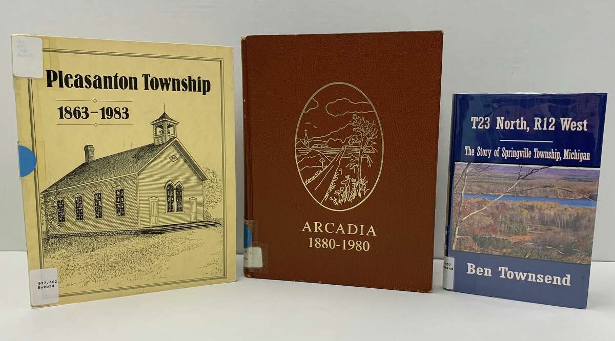 Find out more about towns in Manistee County in these books: “Pleasanton Township, 1863-1983,” “History of Arcadia” and “T23 North, R12 West: The Story of Springdale Township, Michigan.”     ?—?    