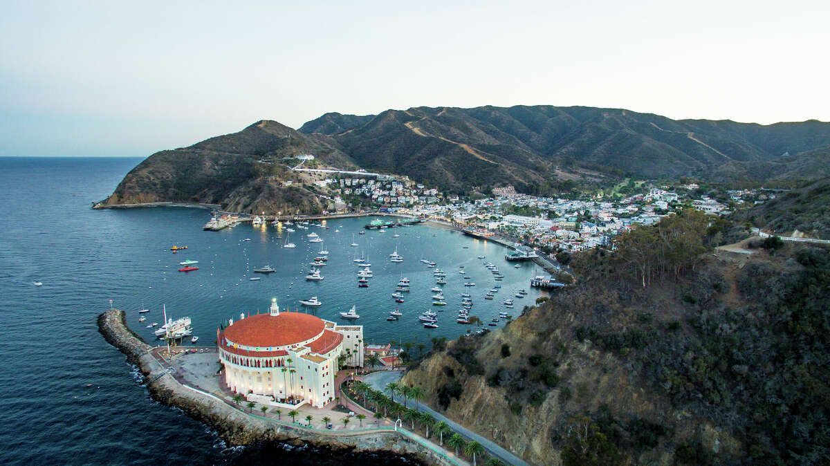 A look at Catalina Island's Avalon harbor and casino