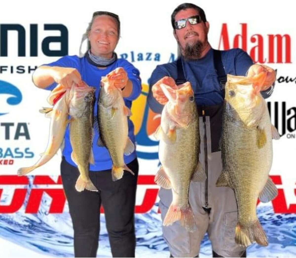 4th Place - Grant and Jessie Rodgers - 23.78 pounds and 1st Place big bass 9.05 pounds.
