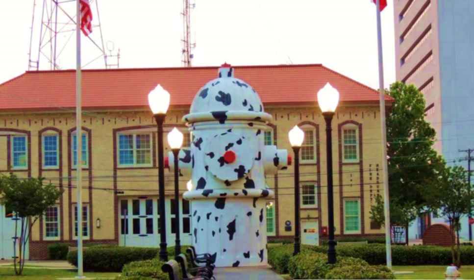 Best things to do in Texas Beaumont Dalmatian printed fire hydrant