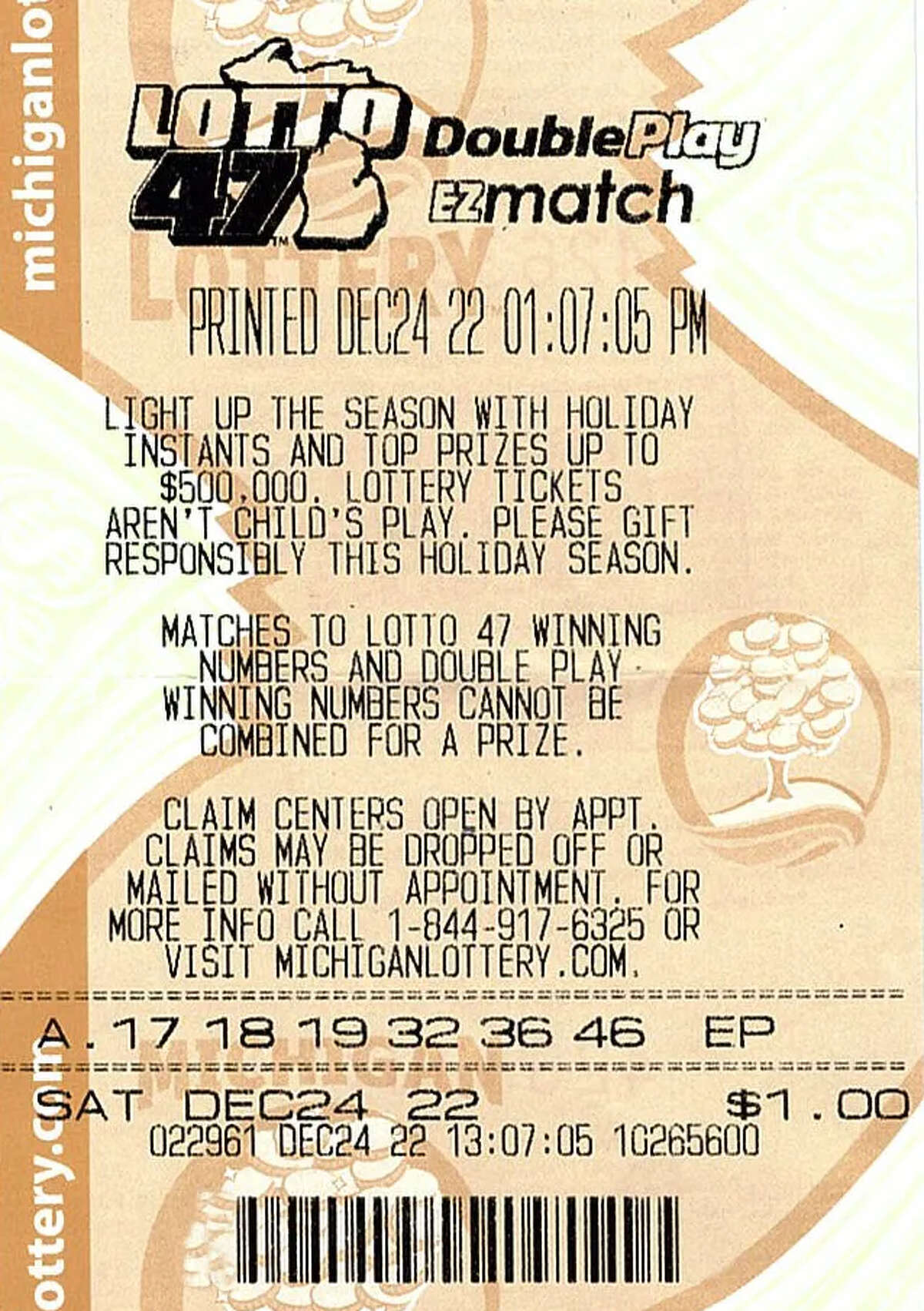 A Northern Michigan man won more than $1 million on Christmas Eve by playing the Michigan Lottery.