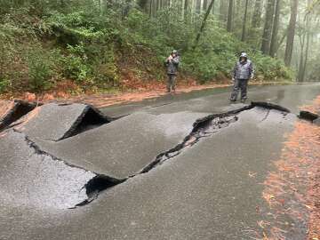 Calif. state park road closed after landslide, earthquakes